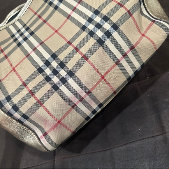 💯 Authentic RARE Burberry Canterbury Horseferry Check Tote Gold Purse Handbag - Picture 16 of 17